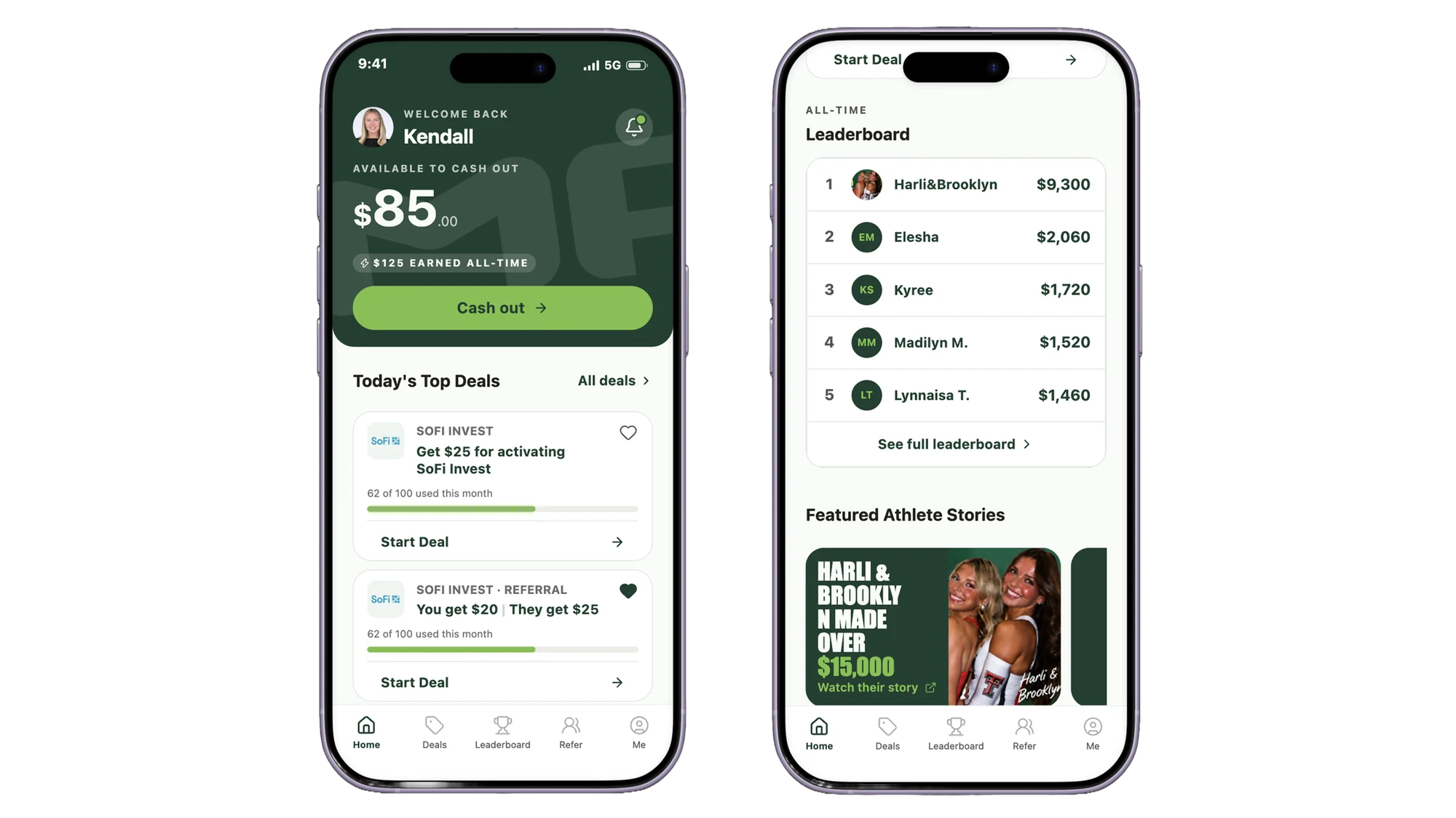 Redesigned MarketPryce home screen shown on two iPhones